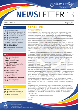 13 May 2017 - Gilson College