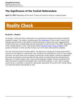 The Significance of the Turkish Referendum