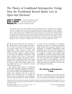 The Theory of Conditional Retrospective Voting - Econ