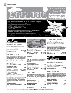Summer Recreation - Umpqua Community College