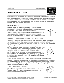 Directions of Travel