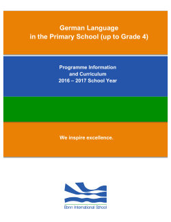 German Grades 1 - Bonn International School
