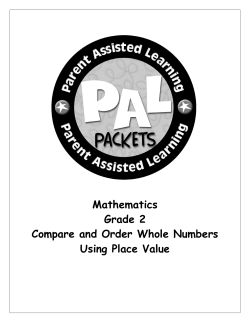 Compare and Order Whole Numbers Using Place Value