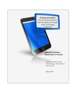 Framing Innovation: How Do Superintendents Gain Acceptance for