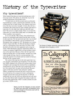 History of the Typewriter