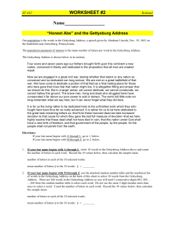 worksheet 2 Gettysburg Address sampling bias
