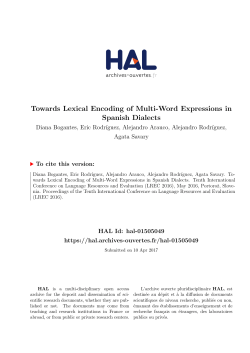 Towards Lexical Encoding of Multi
