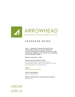 producer guide - Arrowhead General