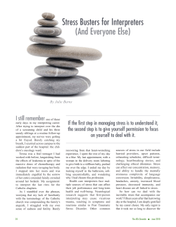 Stress Busters for Interpreters (And Everyone Else)