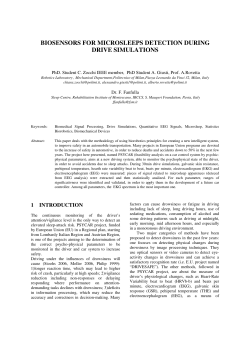 biosensors for microsleeps detection during drive simulations