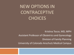 Contraception - University of Colorado Denver