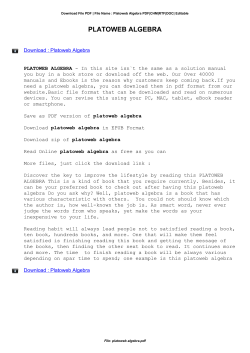 Platoweb Algebra