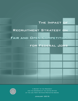 The Impact of Recruitment Strategy On Fair and Open Competition