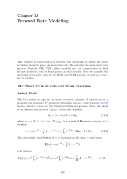Forward Rate Modeling