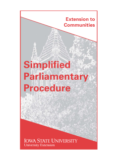 Simplified Parliamentary Procedure
