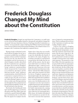 Frederick Douglass Changed My Mind about the Constitution