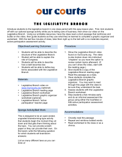 the legislative branch