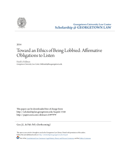 Toward an Ethics of Being Lobbied