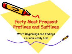 Prefixes and Suffixes