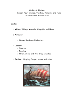 Medieval History Lesson Four: Vikings, Vandals, Visigoths and Huns
