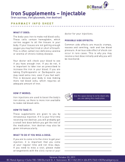 iron gluconate - BC Renal Agency