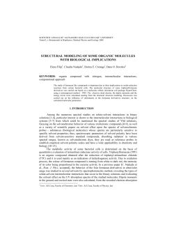 structural modeling of some organic molecules with biological
