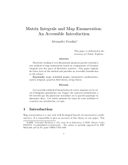Matrix integrals and map enumeration: An accessible