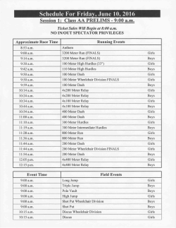 State Meet Schedule