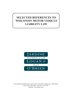 selected references to liability law wisconsin motor vehicle