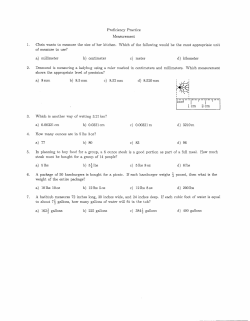 Proficiency practice-measurement