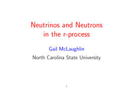 Neutrinos and Neutrons in the r