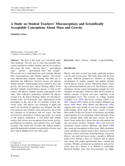 A Study on Student Teachers` Misconceptions and Scientifically