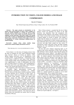 introduction to vision, colour models and image compression