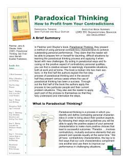Paradoxical Thinking