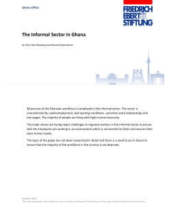 The informal sector in Ghana