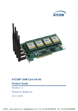 AX4E-Centos5.4-Dahdi-User Manual-V1.0-EN