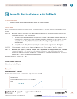 Lesson 30: One-Step Problems in the Real World