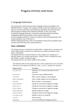Pragma intrinsic and more