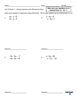 6x y 5 3x y 4 - = + = x 4y 9 x 2y 3 + = - - = 3x 5y 7 4x 5y 14 - - = -