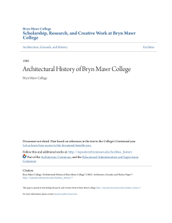 Architectural History of Bryn Mawr College