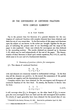 on the convergence of continued fractions with complex elements