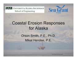 Coastal Erosion Responses for Alaska