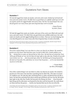 Quotations from Slaves