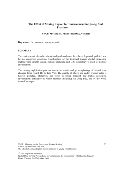 The Effect of Mining Exploit for Environment in Quang Ninh Province