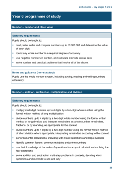 National Curriculum Objectives pg 39-45