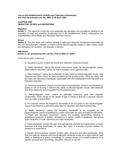 Law on the Establishment of Radio and Television Enterprises