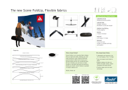 The new Scene FoldUp, Flexible fabrics