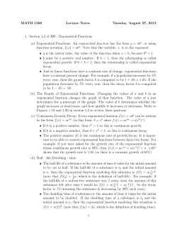 Exponential Functions