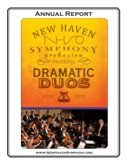 Annual Report - New Haven Symphony Orchestra