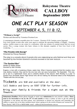 September 2009 - Roleystone Theatre